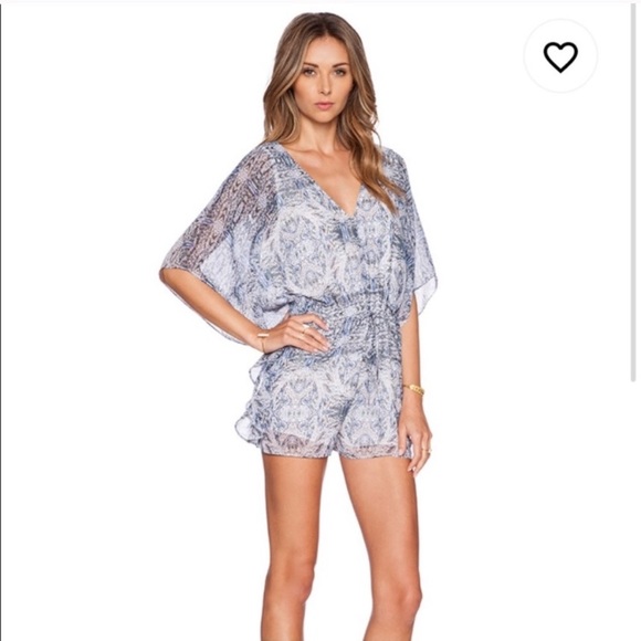 BCBG Paisley Blue Romper - Picture 3 of 6